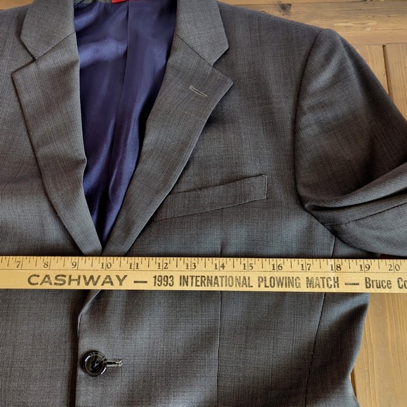 Ermenegildo Zegna Grey Single Breasted Trim Fit Wool Blazer - Picture 6 of 12